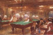 Jean Beraud The Billiard Parlour china oil painting reproduction